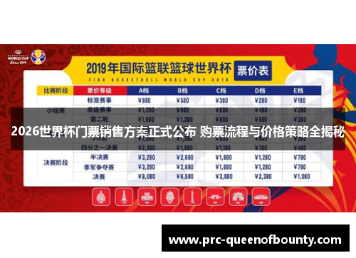 2026世界杯门票销售方案正式公布 购票流程与价格策略全揭秘